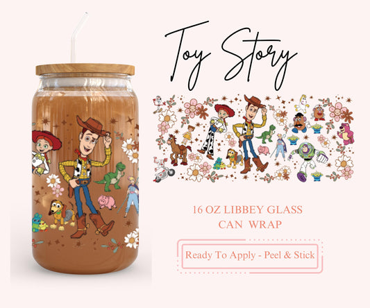 UV DTF Libbey Glass Can Wrap - Ready To Apply - Peel & Stick