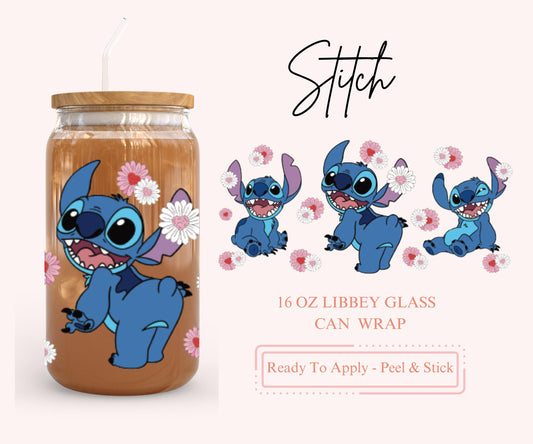 UV DTF Libbey Glass Can Wrap - Ready To Apply - Peel & Stick