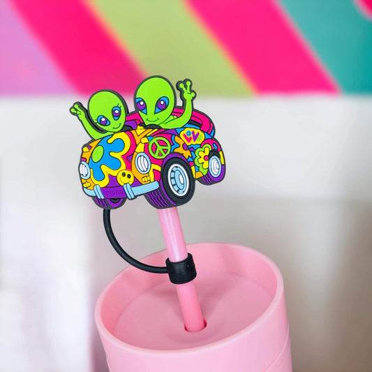 Alien Straw Topper | Tumbler Accessories | Straw Cover | Fits 8mm/10mm Straws | Straw Topper