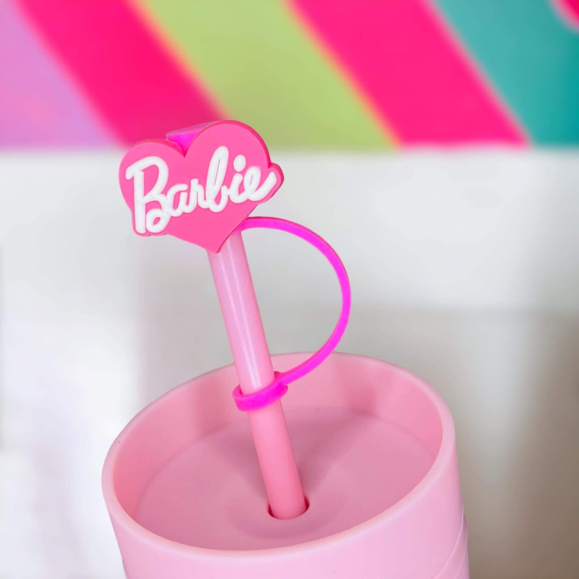 Pink Girly Straw Topper | Tumbler Accessories | Straw Cover | Fits 8mm/10mm Straws | Straw Topper