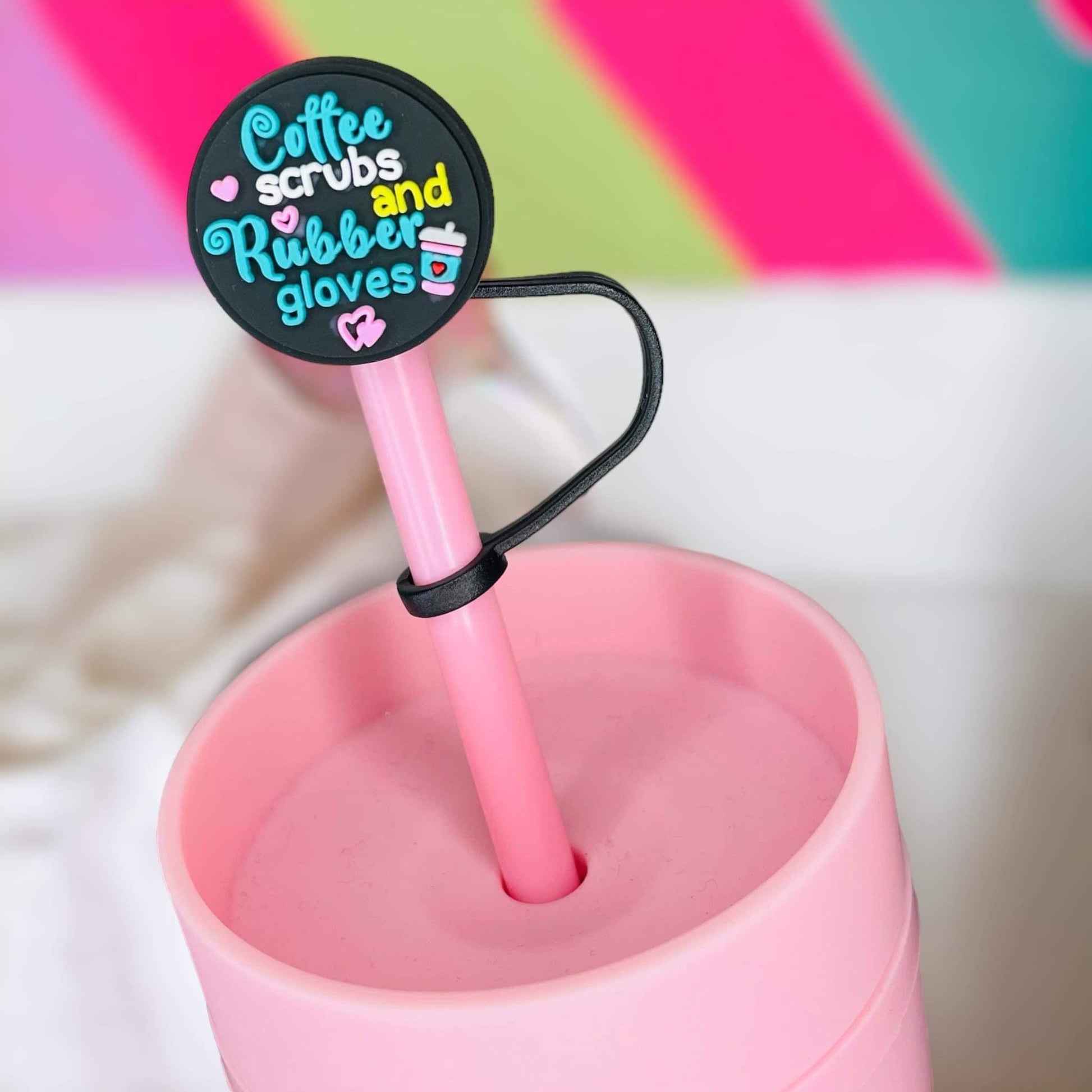 Nurse Straw Topper | Tumbler Accessories | Straw Cover | Fits 8mm/10mm Straws | Straw Topper