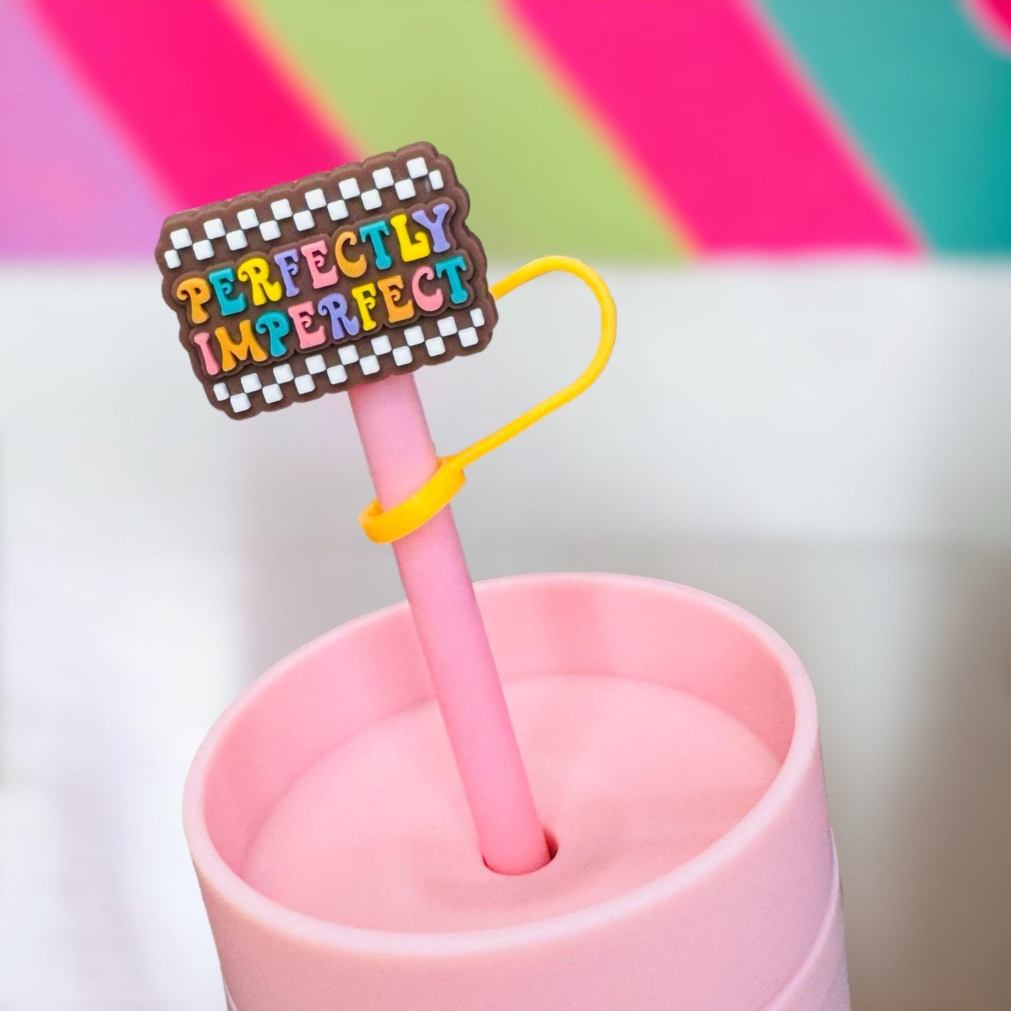 Perfectly Imperfect Straw Topper | Tumbler Accessories | Straw Cover | Fit For 10mm Straws | Straw Topper