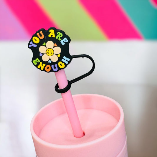 You Are Enough Straw Topper | Tumbler Accessories | Straw Cover | Fit For 10mm Straws | Straw Topper