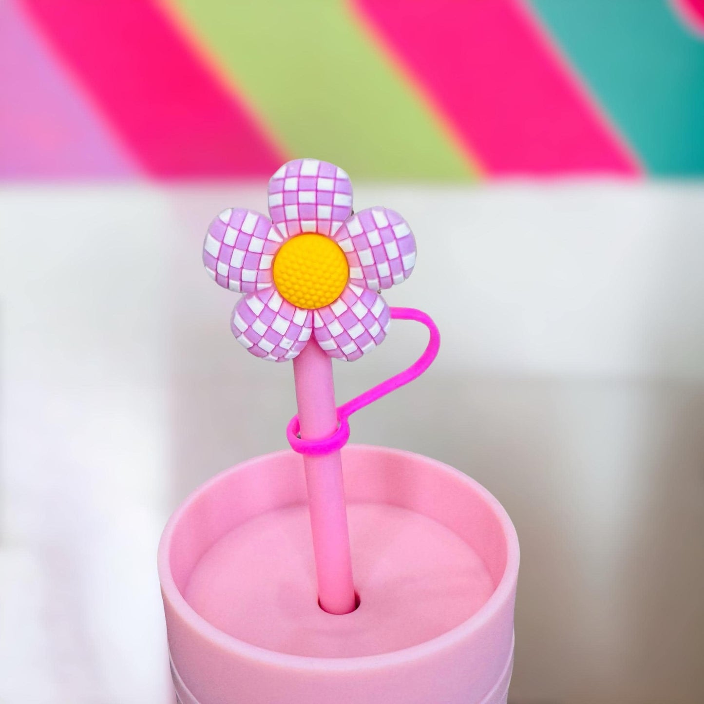 Flower Straw Topper | Tumbler Accessories | Straw Cover | Fits 10mm Straws | Straw Topper