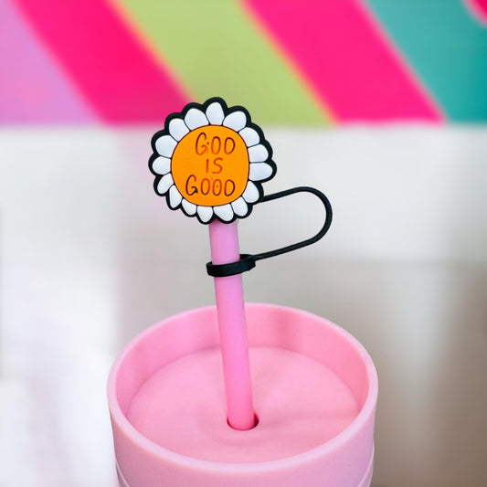 God Is Good Straw Topper | Tumbler Accessories | Straw Cover | Fits 8mm/10mm Straws | Straw Topper