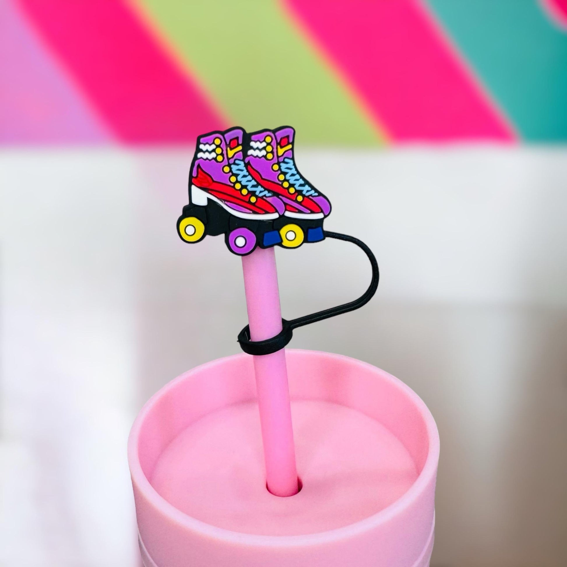Skates Straw Topper | Tumbler Accessories | Straw Cover | Fits 10mm Straws | Straw Topper