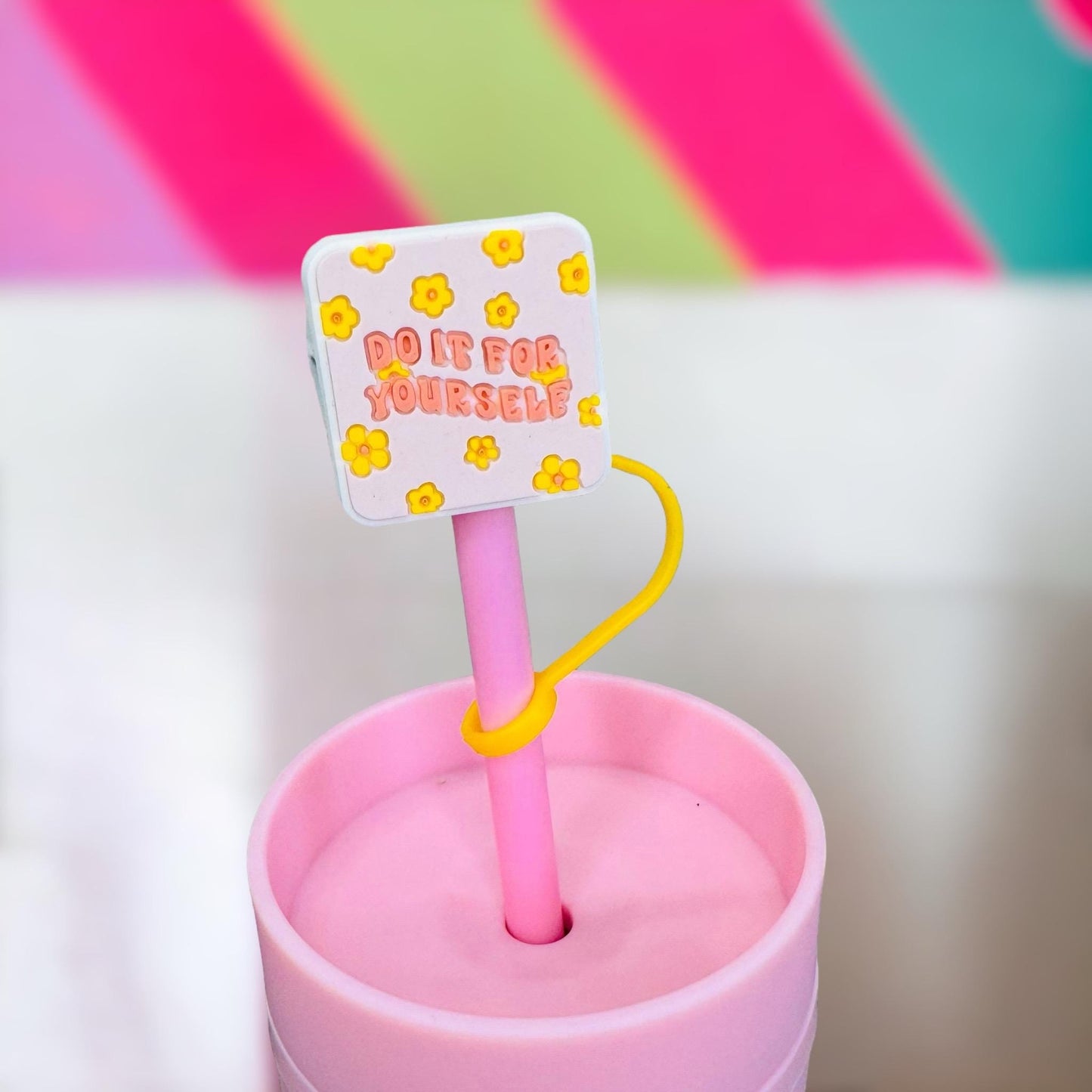 Do It For Yourself Straw Topper | Tumbler Accessories | Straw Cover | Fits 10mm Straws | Straw Topper