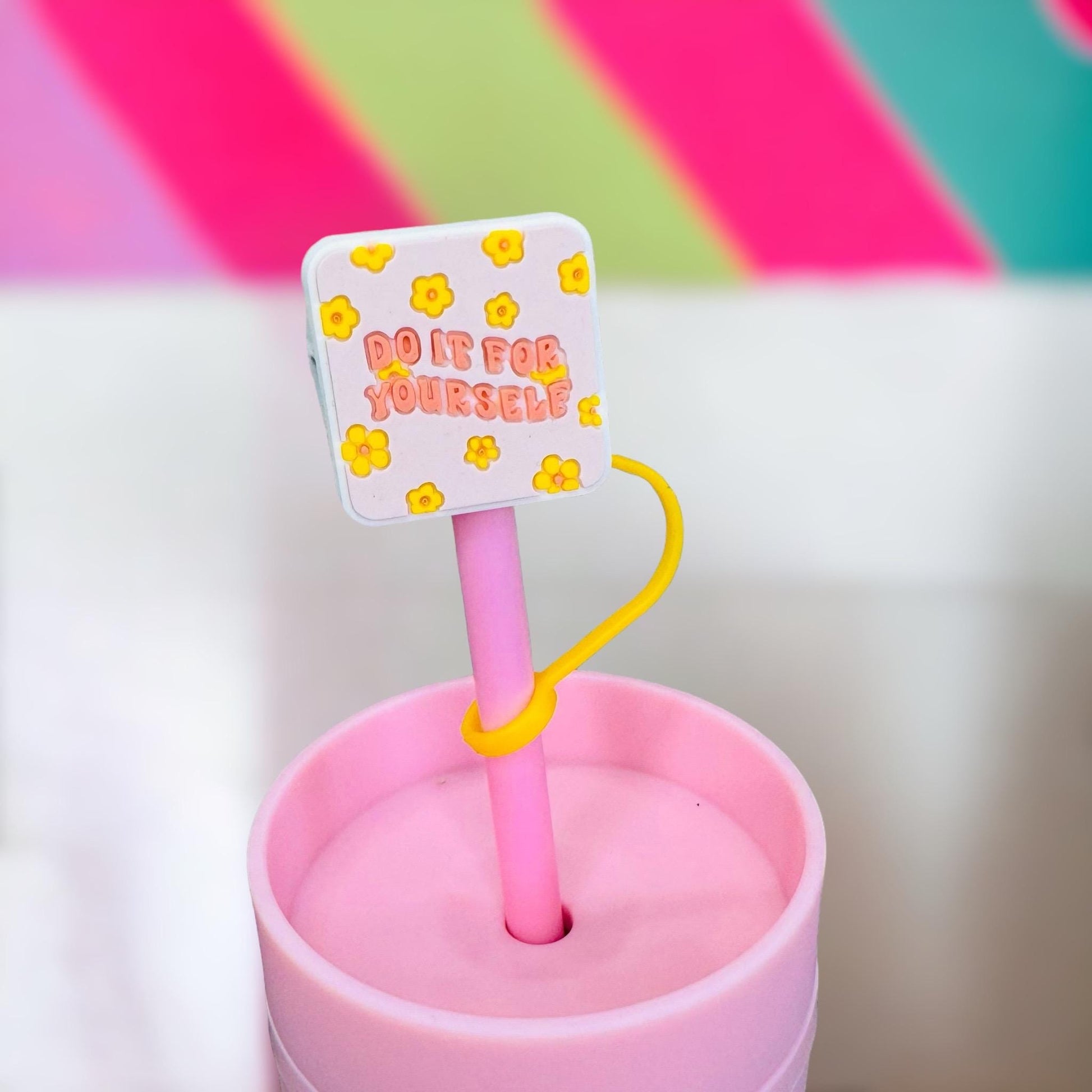Do It For Yourself Straw Topper | Tumbler Accessories | Straw Cover | Fits 10mm Straws | Straw Topper