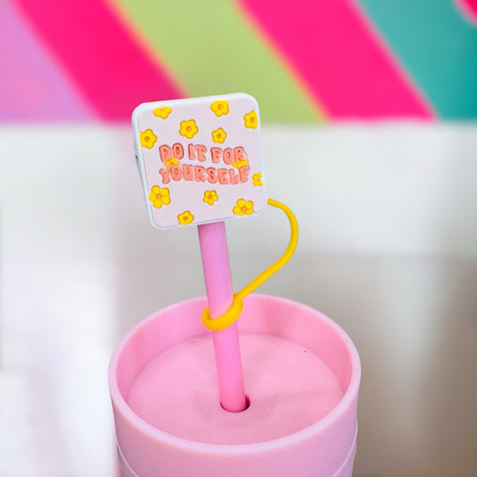 Do It For Yourself Straw Topper | Tumbler Accessories | Straw Cover | Fits 10mm Straws | Straw Topper