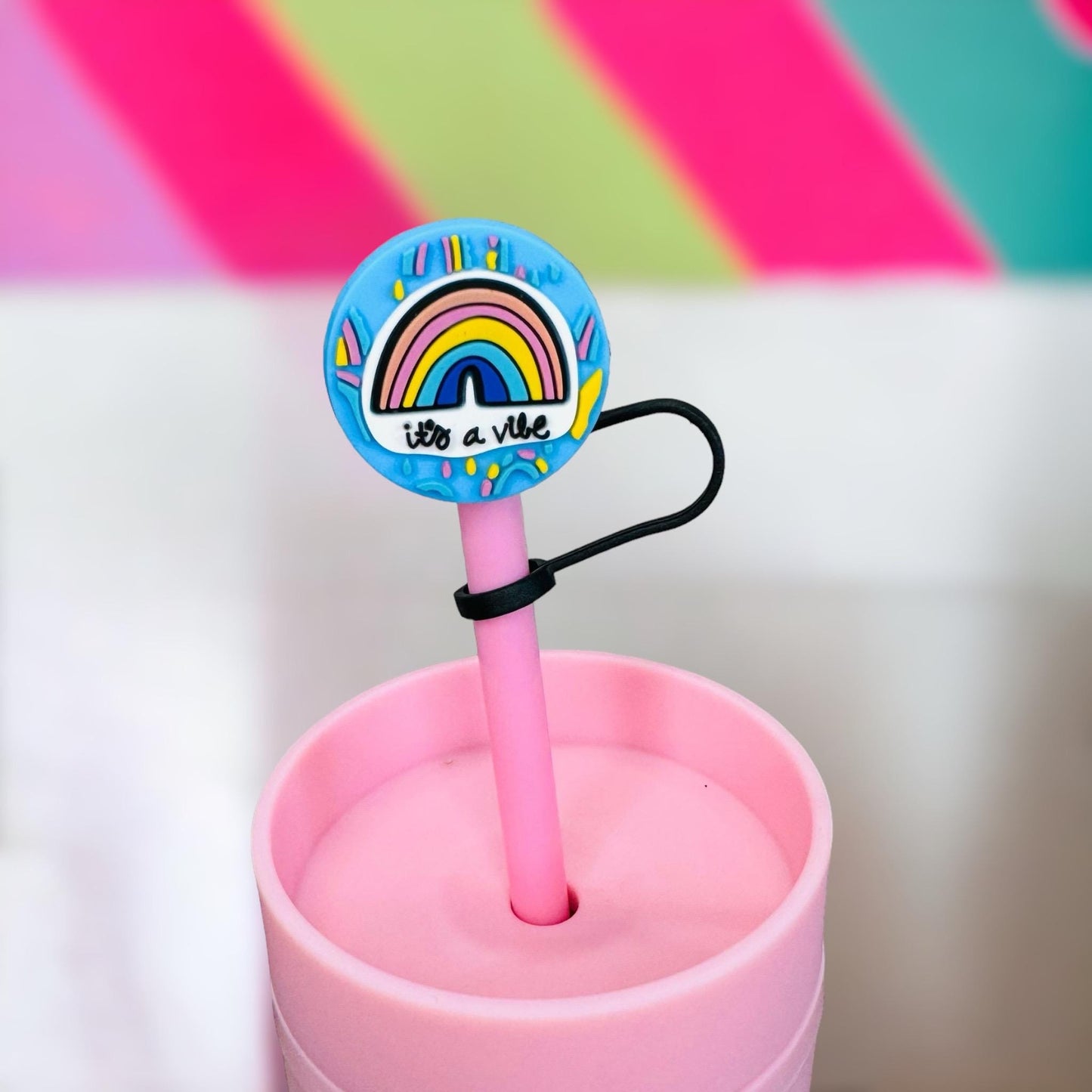 It’s A Vibe Straw Topper | Tumbler Accessories | Straw Cover | Fits 10mm Straws | Straw Topper