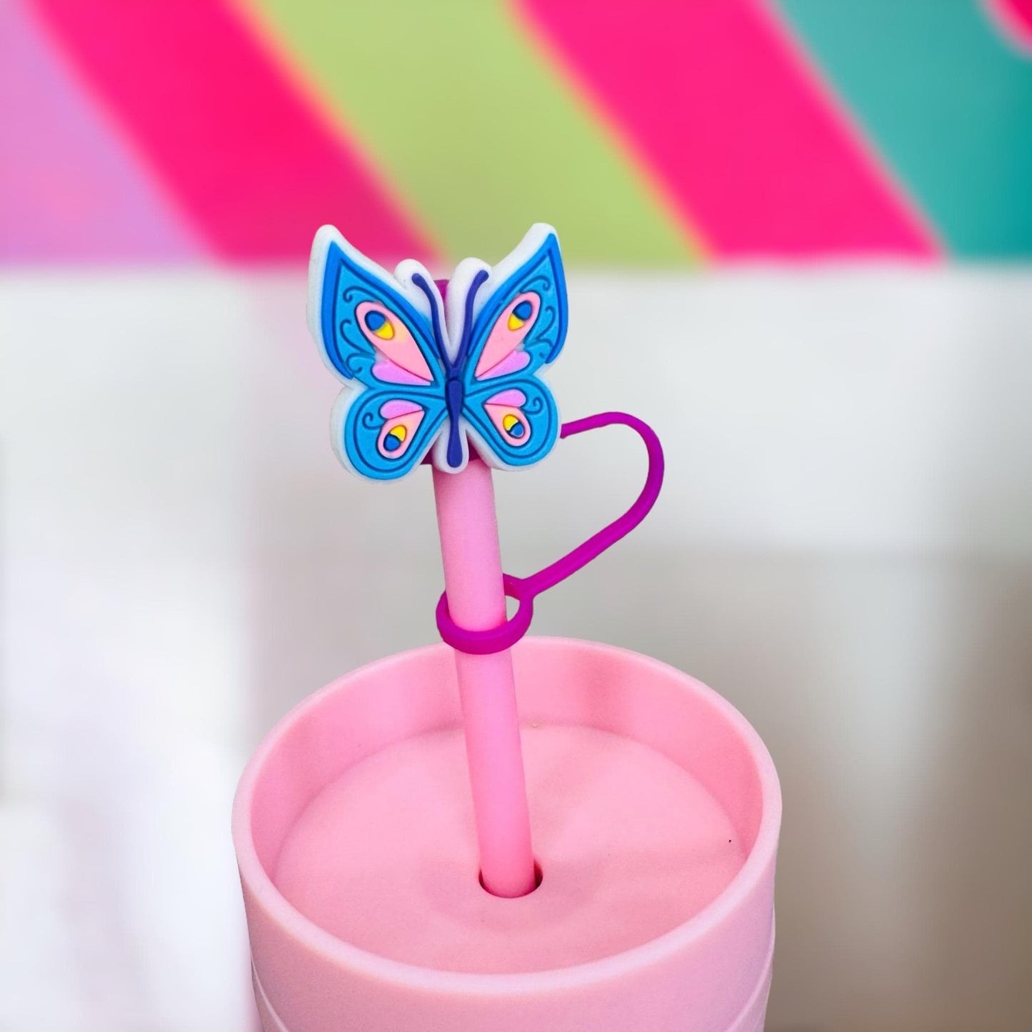Butterlfy Straw Topper | Tumbler Accessories | Straw Cover | Fits 10mm Straws | Straw Topper