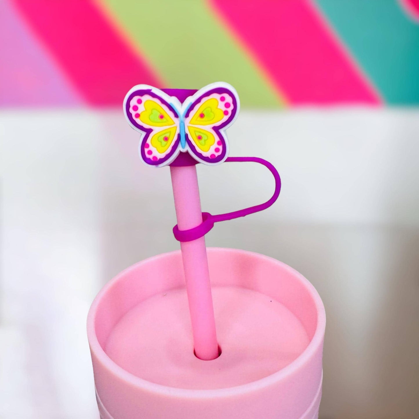 Butterfly Straw Topper | Tumbler Accessories | Straw Cover | Fits 10mm Straws | Straw Topper