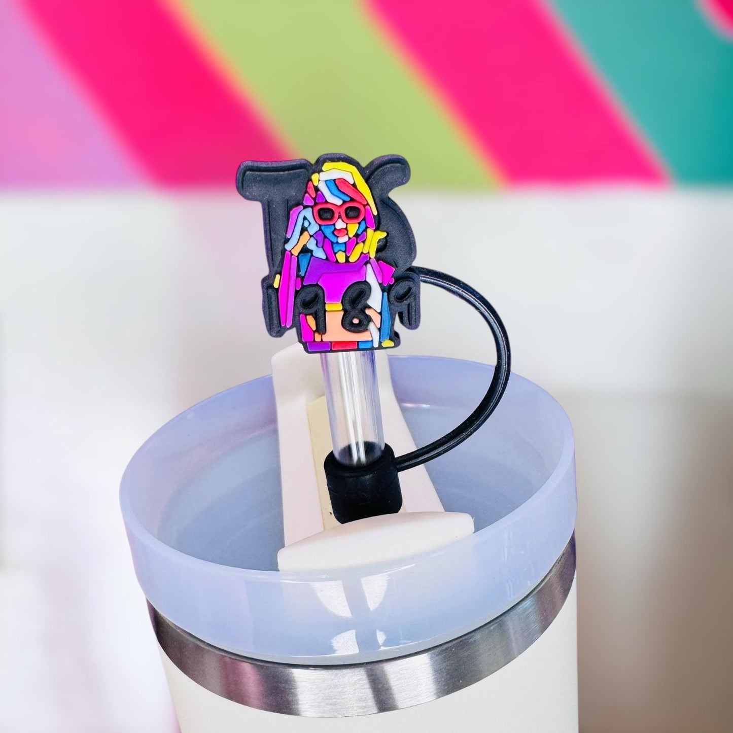 T. Swift 1989 Straw Topper | Tumbler Accessories | Straw Cover | Fits 10mm Straws | Straw Topper