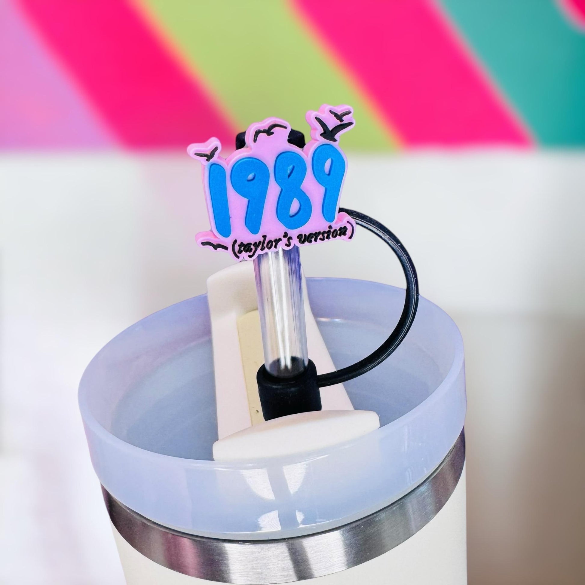 T. Swift 1989 Straw Topper | Tumbler Accessories | Straw Cover | Fits 10mm Straws | Straw Topper