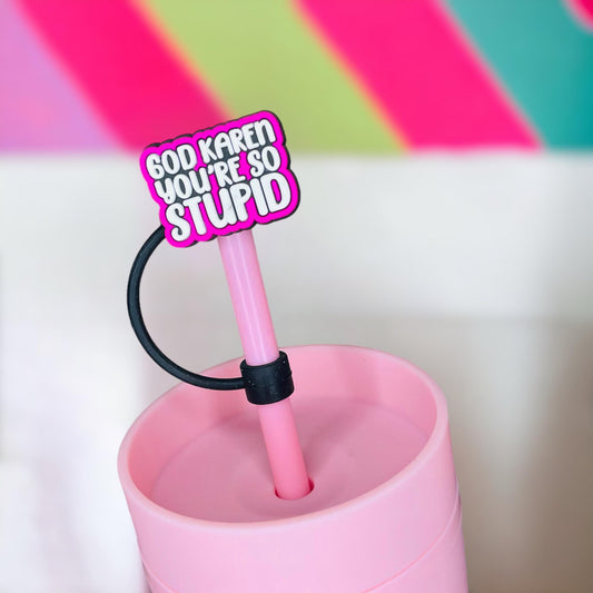God Karen Straw Topper | Tumbler Accessories | Straw Cover | Fits 8mm/10mm Straws | Straw Topper