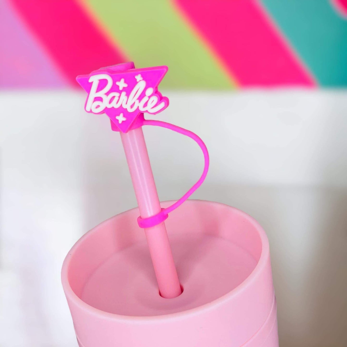 Pink Girly Straw Topper | Tumbler Accessories | Straw Cover | Fits 8mm/10mm Straws | Straw Topper
