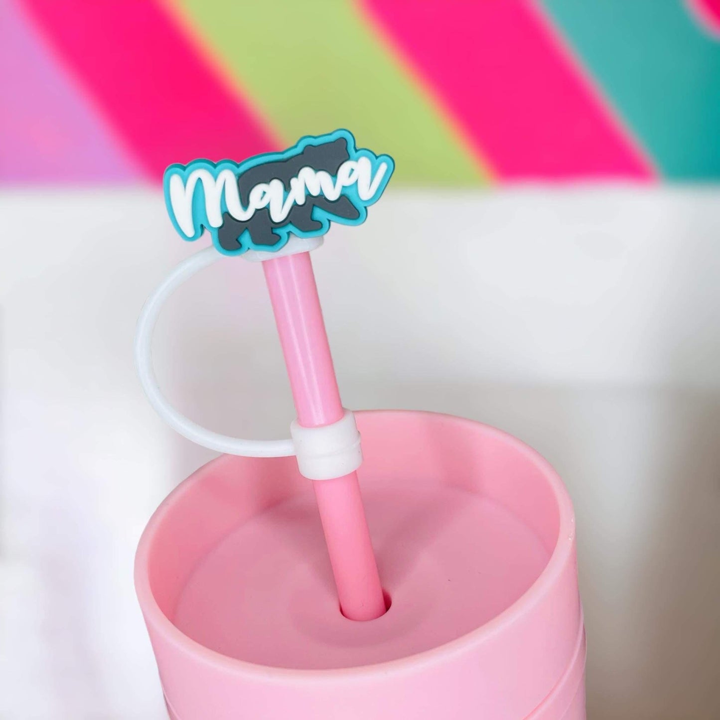 Mama Bear Straw Topper | Tumbler Accessories | Straw Cover | Fits 8mm/10mm Straws | Straw Topper