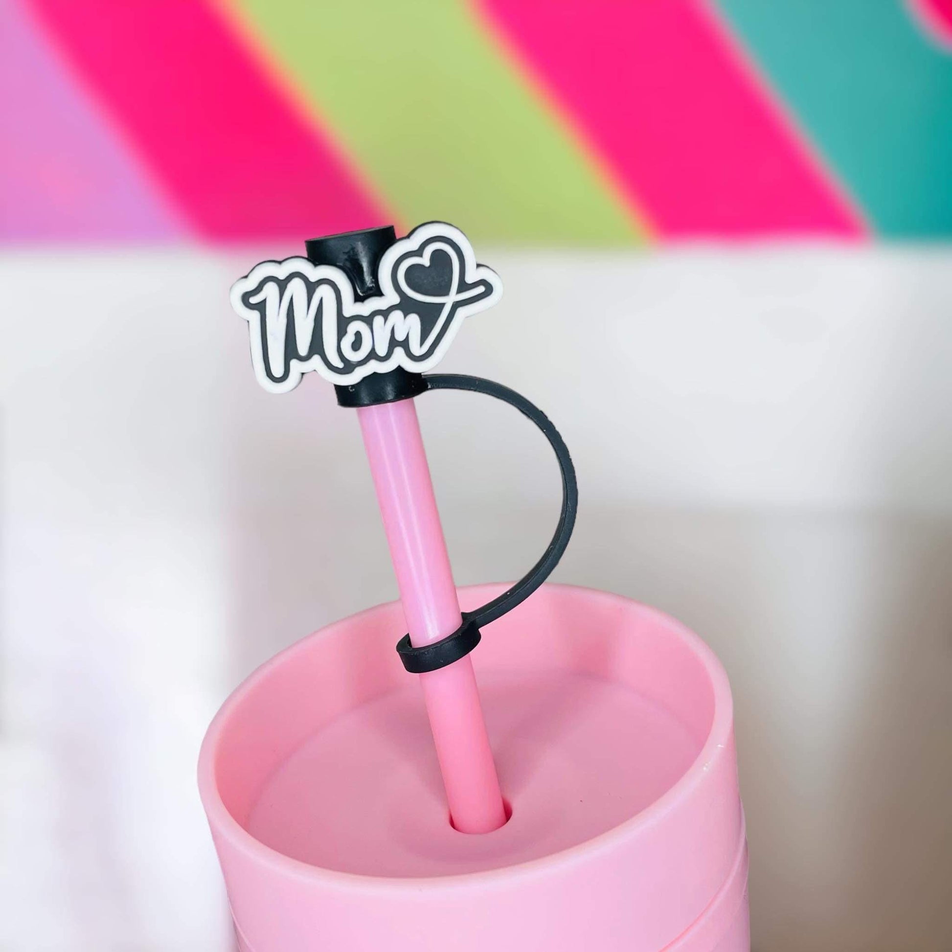 Mom Straw Topper | Tumbler Accessories | Straw Cover | Fits 8mm/10mm Straws | Straw Topper