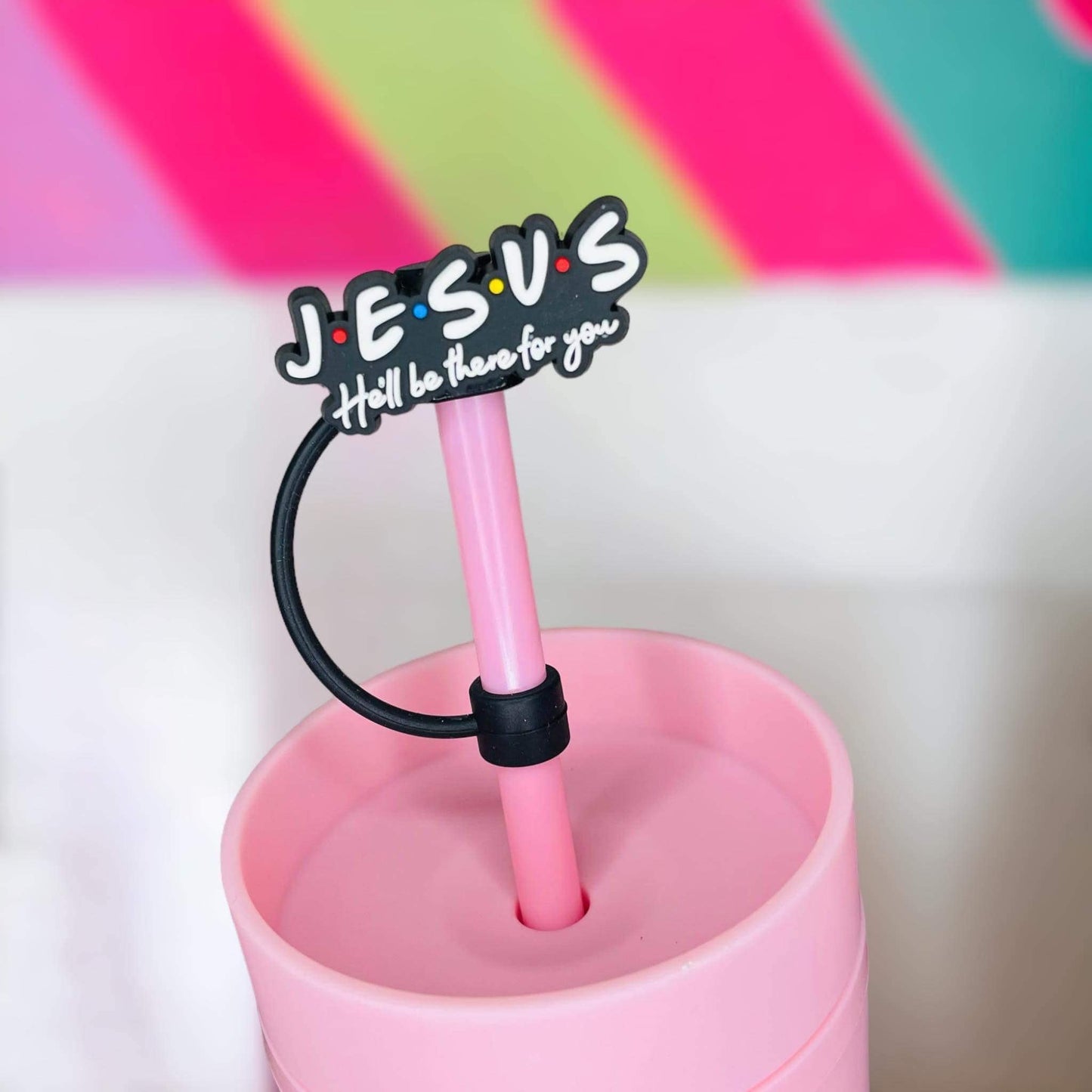 Jesus Straw Topper | Tumbler Accessories | Straw Cover | Fits 10mm Straws | Straw Topper