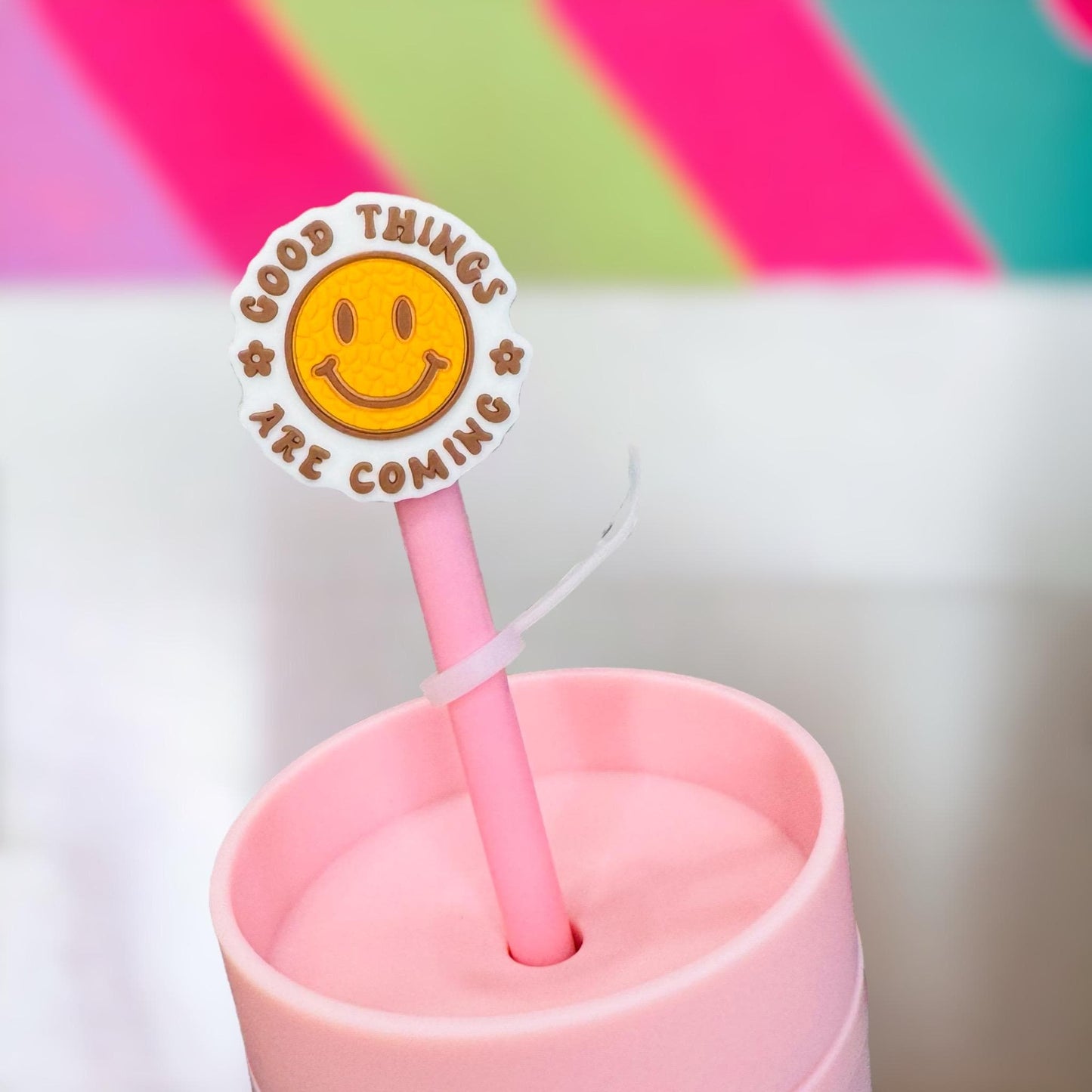Good Things Are Coming Straw Topper | Tumbler Accessories | Straw Cover | Fit For 10mm Straws | Straw Topper