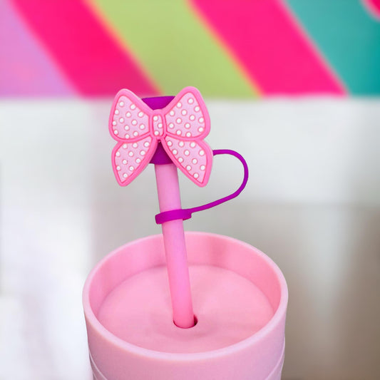 Bow Straw Topper | Tumbler Accessories | Straw Cover | Fits 10mm Straws | Straw Topper