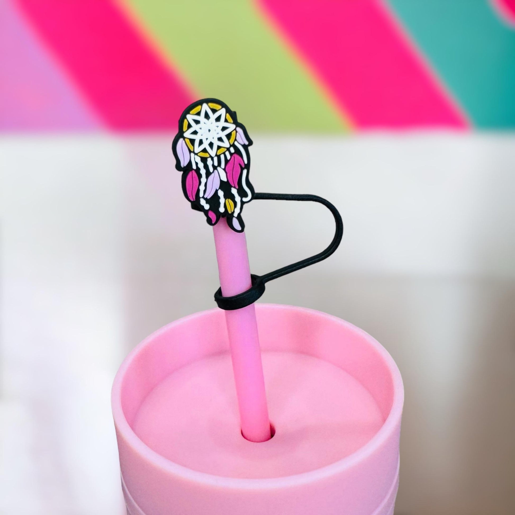 Dreamcatcher Straw Topper | Tumbler Accessories | Straw Cover | Fits 10mm Straws | Straw Topper