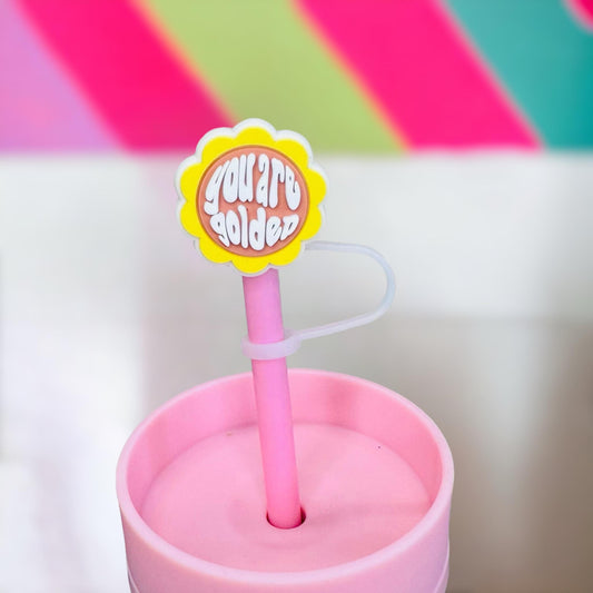 You Are Golden Straw Topper | Tumbler Accessories | Straw Cover | Fits 10mm Straws | Straw Topper