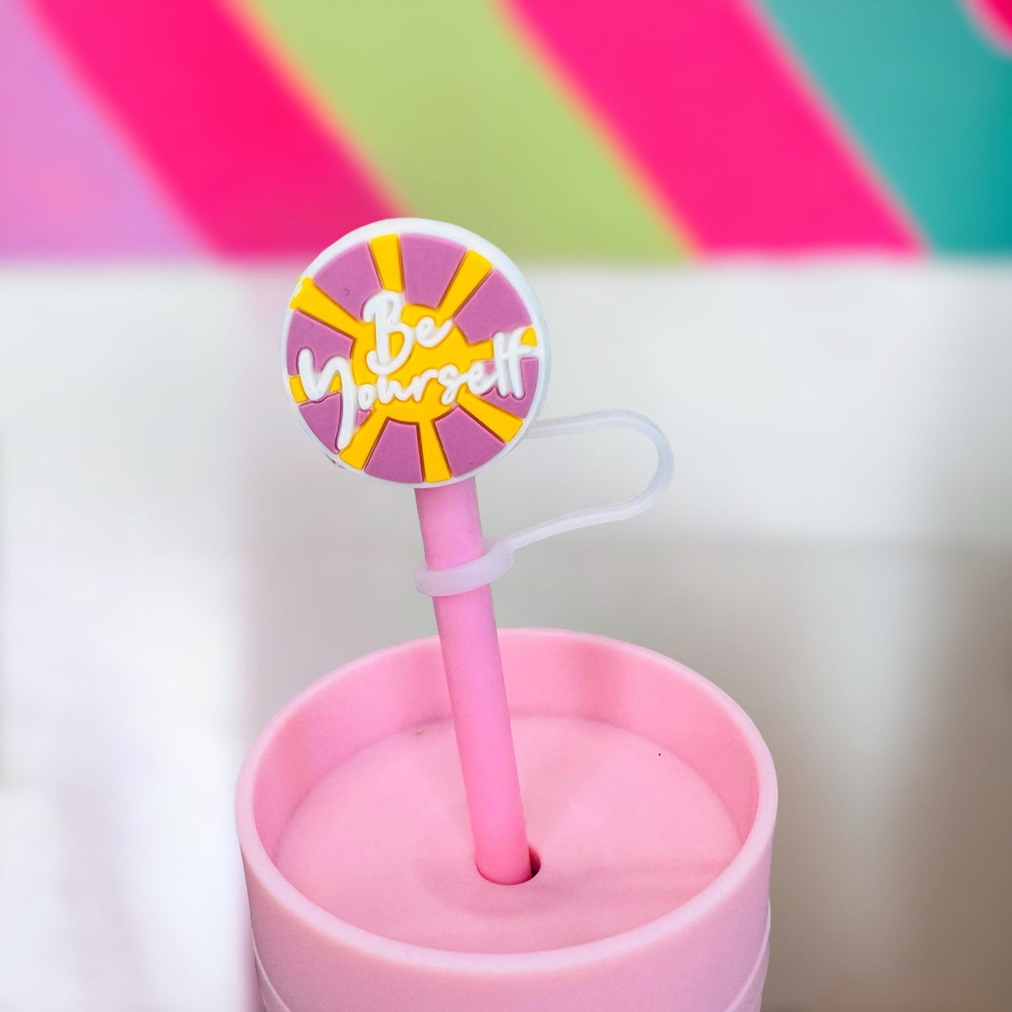 Be Yourself Straw Topper | Tumbler Accessories | Straw Cover | Fits 10mm Straws | Straw Topper