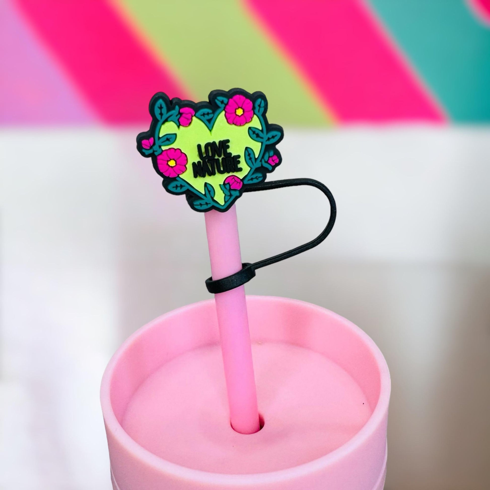 Love Nature Straw Topper | Tumbler Accessories | Straw Cover | Fits 10mm Straws | Straw Topper