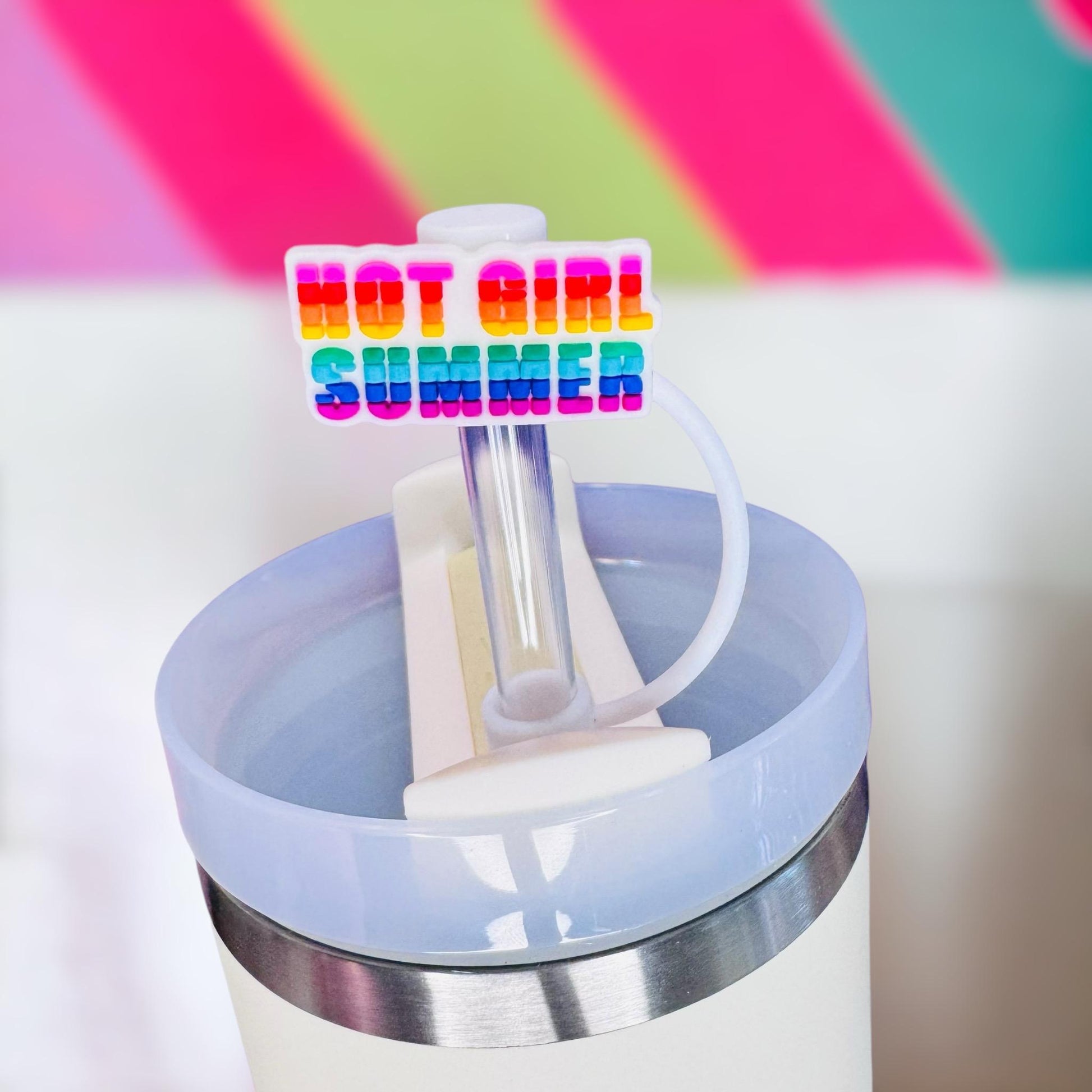 Hot Girl Summer Straw Topper | Tumbler Accessories | Straw Cover | Fits 10mm Straws | Straw Topper