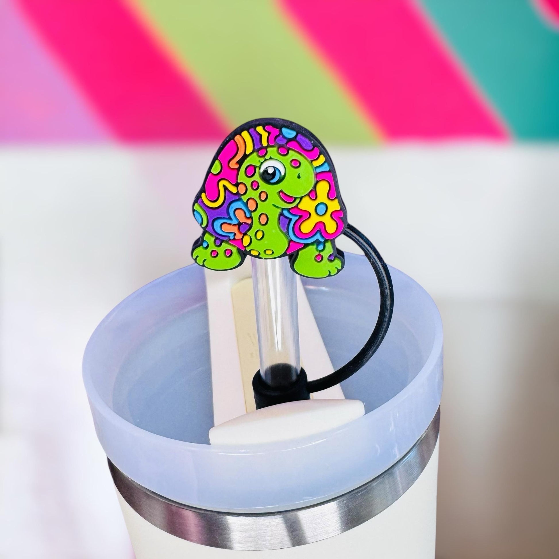 Turtle Straw Topper | Tumbler Accessories | Straw Cover | Fits 10mm Straws | Straw Topper