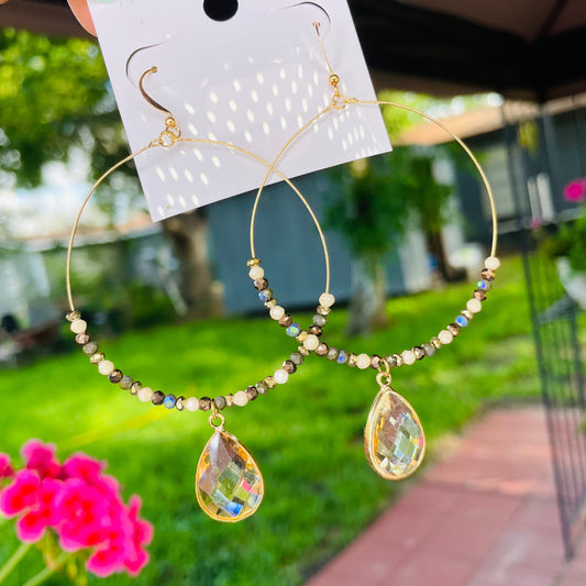 Teardrop Hoop Dangle