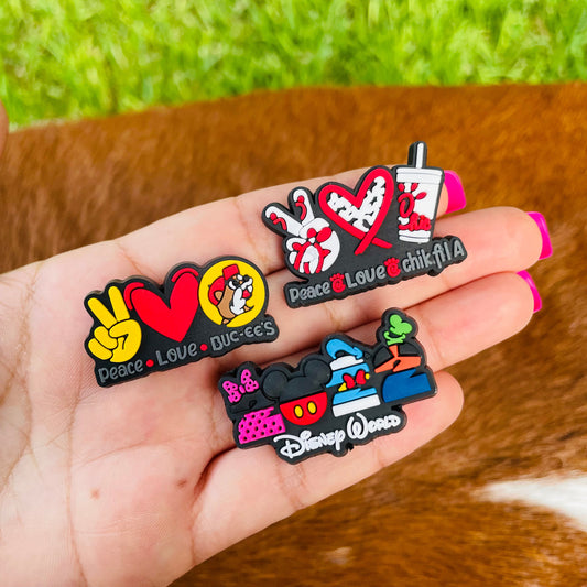 Peace Love Trio Charms