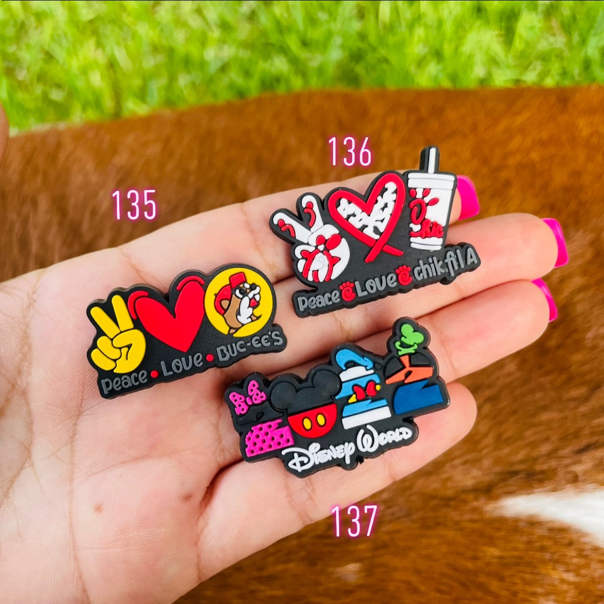 Peace Love Trio Charms