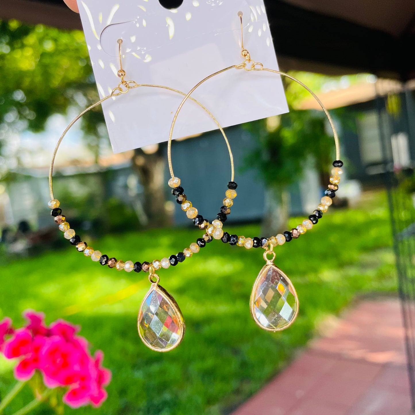 Teardrop Hoop Dangle